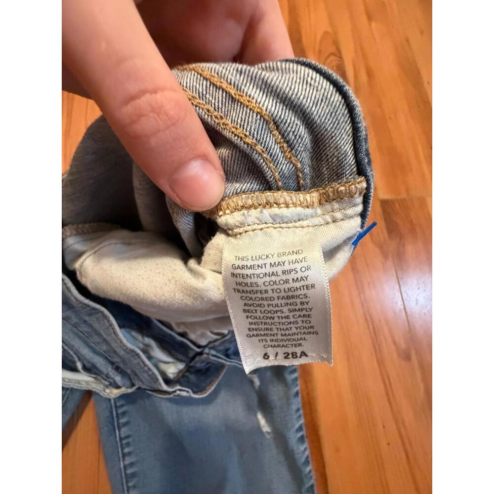 Lucky Brand Distressed Blue Skinny Jeans Mid Rise Women’s 28 - Picture 4 of 6